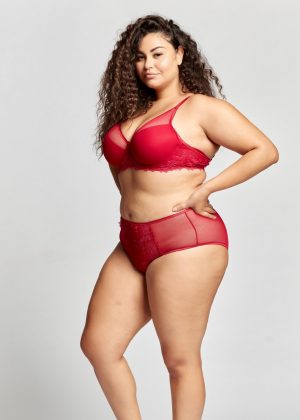 Purple-Daisy Gaspara Dames Lingerie Tulle Plunge beugel BH (160-024-1J) - Image 4