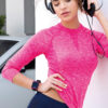 Dames Sportshirt Activewear - T-Shirt Sportwear - Training Gym Running - Yoga - ANY (S-206)