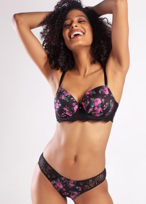 Gardenia Dames Lingerie Bloemenprint & Transparant Comfort Slips (131-012) - Image 4
