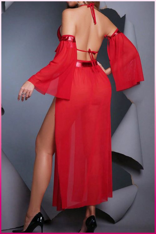 Purple-Daisy Fantasie buikdanseres kostuum voor vrouwen Sexy fantasie kostuum en sexy nachtjapon voor vrouwen 5 deliğe