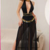 Purple-Daisy Provocerende elegante erotische jurk - Lange rok - Backless - Sexy dress - Nachtkleding 2 delige