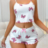 Purple-Daisy Dames pyjamaset met shorts