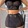 Purple-Daisy Sexy Lingerie Set- exotische kostuum uniformes 2-delige