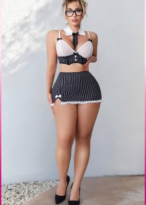 Purple-Daisy secretaire pak met rok 4-delige